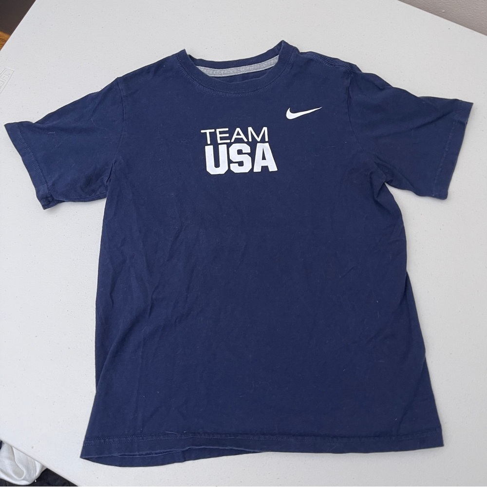 Nike Team USA Olympics athletic navy tshirt size small